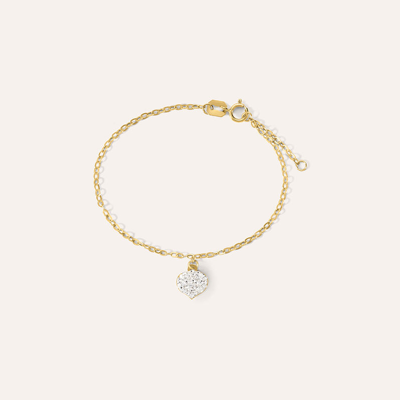 Bracciale Mon Petit Oro Giallo Cristallo - Spannringe Kinder | OROVIVO