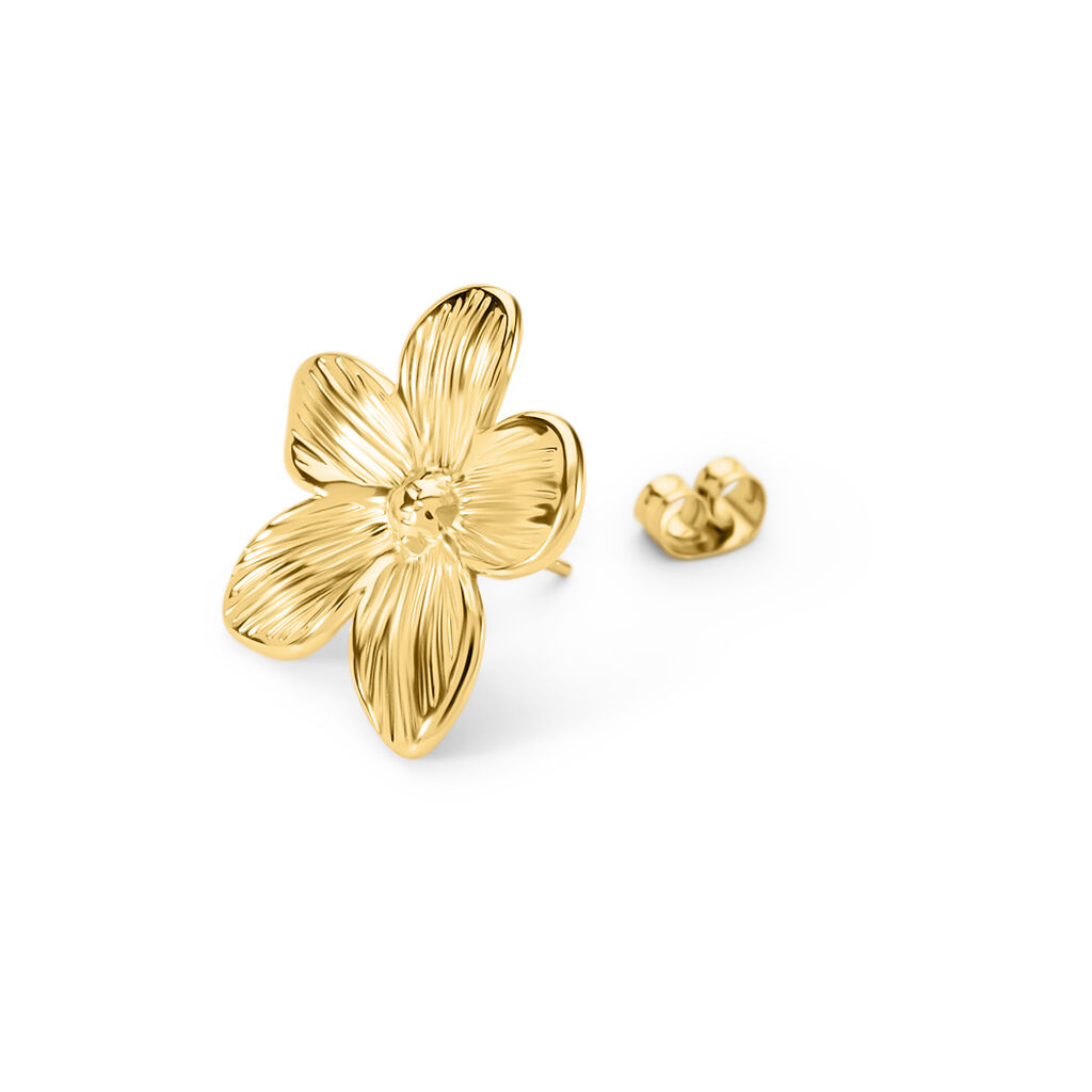 ADEA Damen Ohrstecker Edelstahl vergoldet Blume