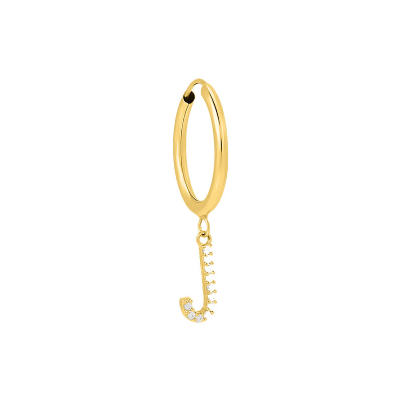 Mono Orecchino A Cerchio Toujours Oro Giallo Cubic Zirconia - Spannringe Damen | OROVIVO