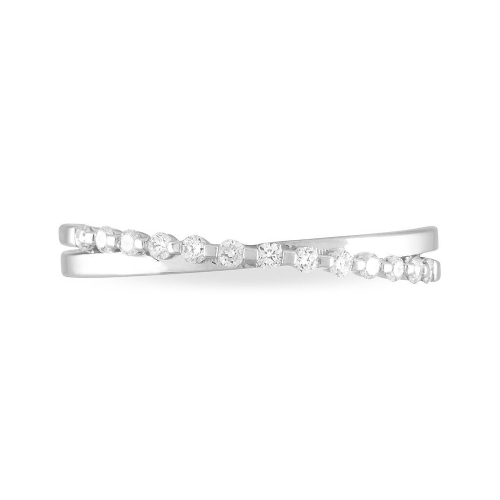Bague Leandria Or Blanc Diamant - Spannringe Damen | OROVIVO