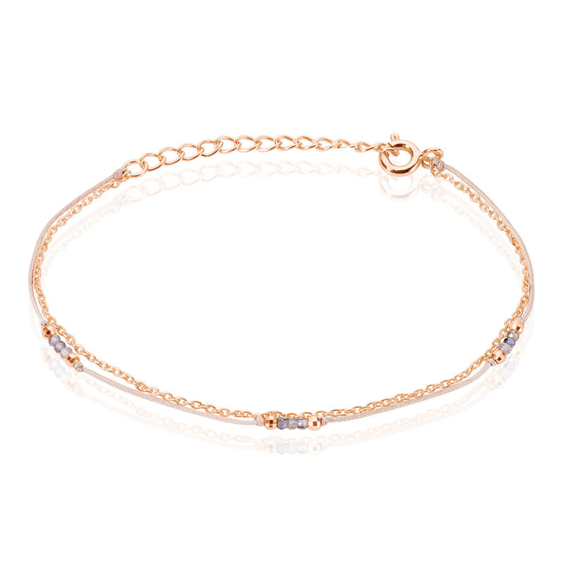 Bracelet Trendy Rose Argent Rose Malachite - Spannringe Damen | OROVIVO