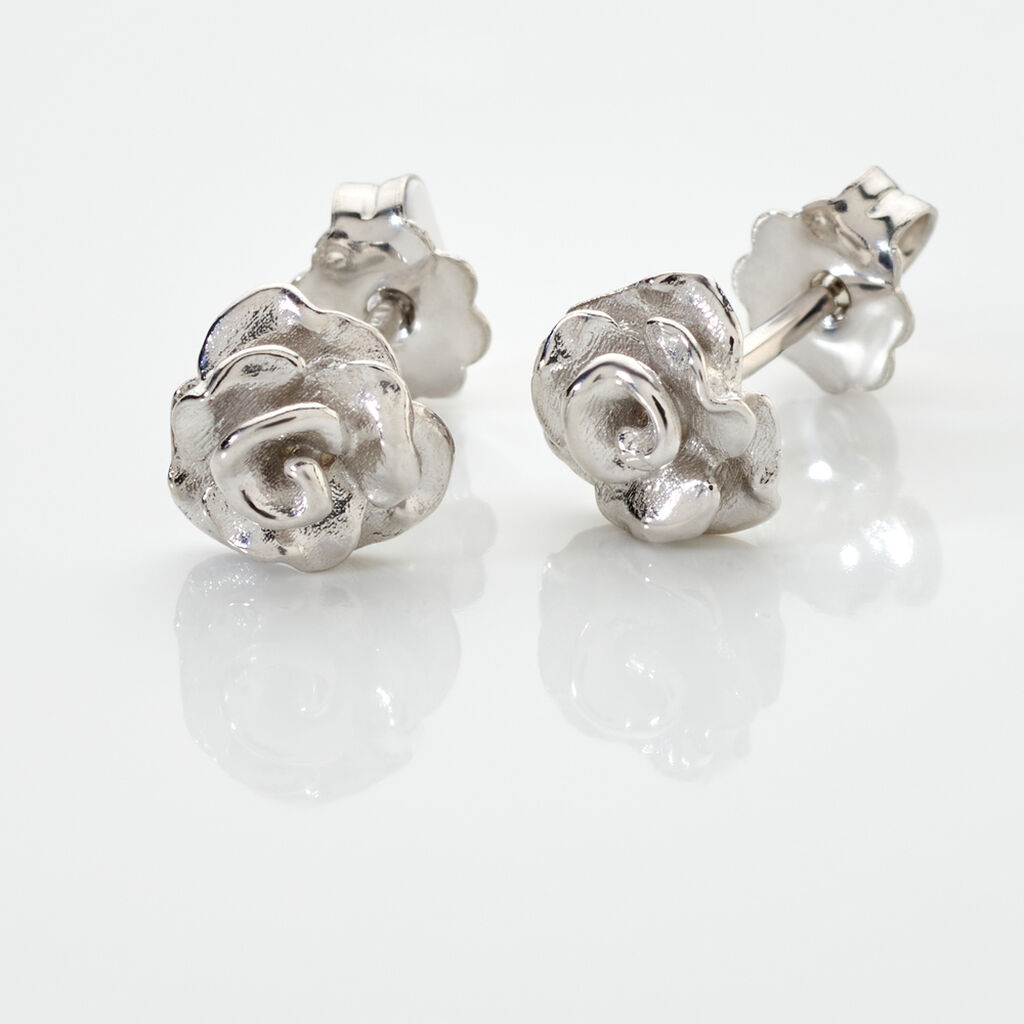 ROSALIA Damen Ohrstecker Silber 925 Rosette