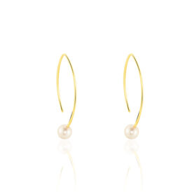 Damen Ohrhänger Lang Gold 375 Zuchtperlen - Ohrhänger Damen | OROVIVO