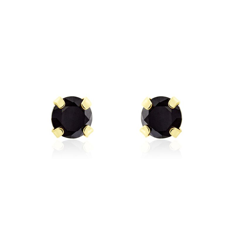 Boucles D'oreilles Puces Or Jaune Oxyde De Zirconium - Spannringe Damen | OROVIVO
