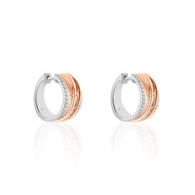 Damen Creolen Gold 750 Bicolor Diamant 0,441ct  - Creolen Damen | OROVIVO