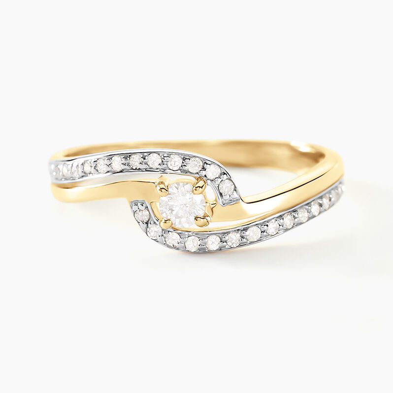 Bague Solitaire Vassilissa Or Jaune Diamant - Spannringe Damen | OROVIVO