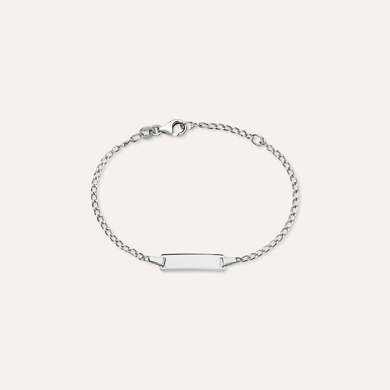 Bracciale Con Targhetta Silver Baby Argento Rodiato - Spannringe Kinder | OROVIVO