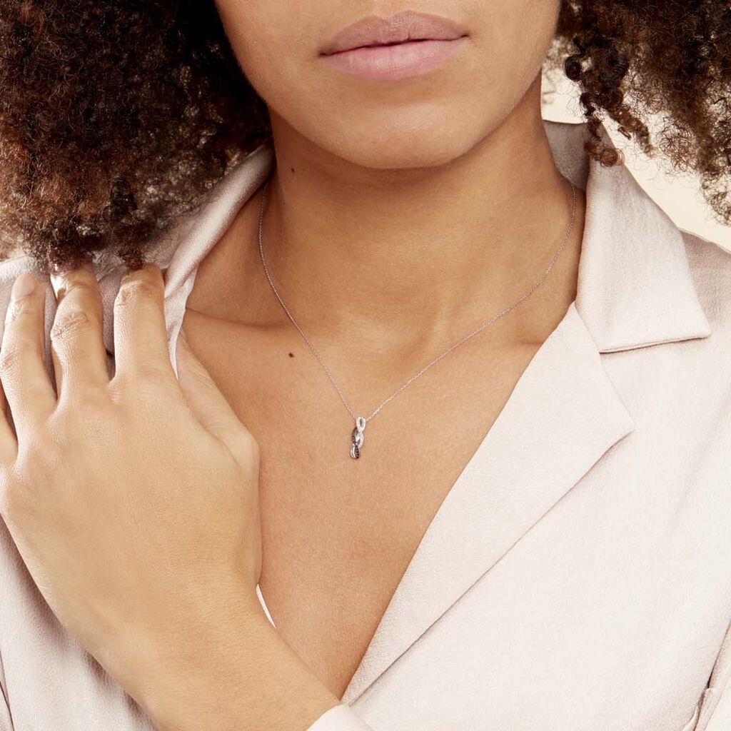 Collier Callune Or Blanc Diamant - Spannringe Damen | OROVIVO