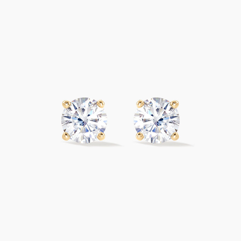 Boucles D'oreilles Plaque Or Jaune Oxyde - Spannringe Damen | OROVIVO