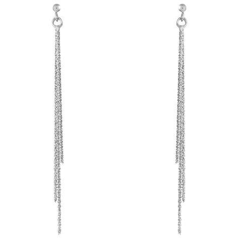 Damen Ohrstecker Lang Silber 925 - Ohrringe  | OROVIVO