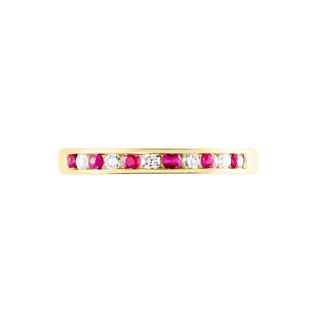 Carol Damen Ring Gold 585 (14 Karat) Rubin Rot 0,31 ct