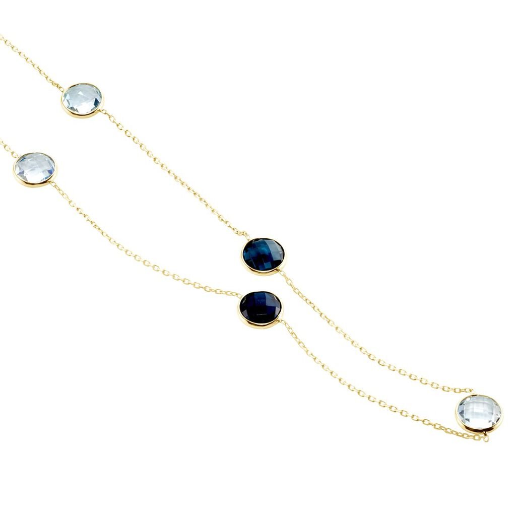 Damen Collier Gold 375 Topas Himmelblau 8,76ct Ellie - Halsketten Damen | OROVIVO