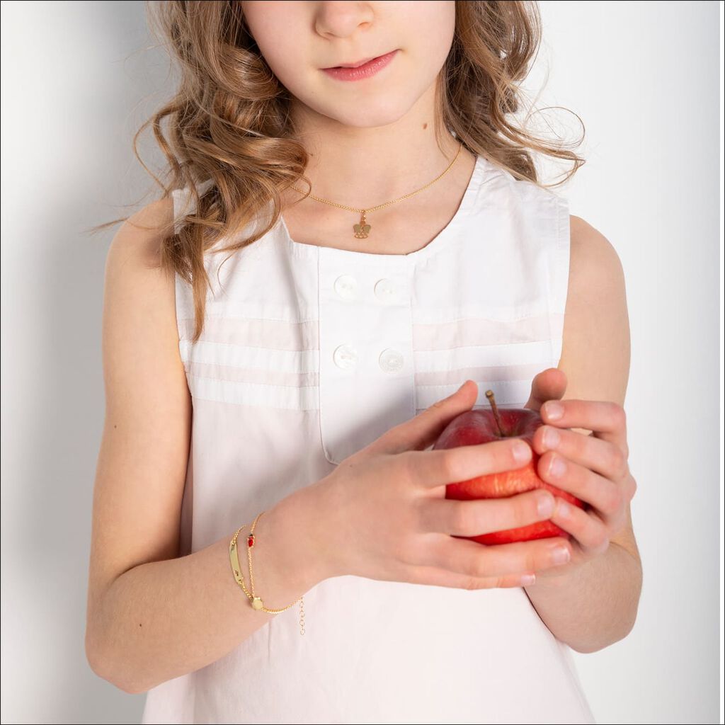 Kinder Id Armband Gold 375 Herz - Armbänder mit Gravur Kinder | OROVIVO
