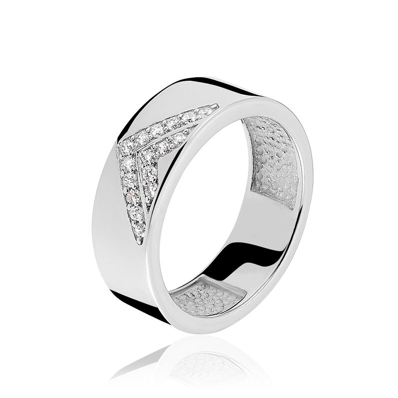 Bague Klara Argent Blanc Oxyde De Zirconium - Spannringe Damen | OROVIVO