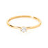 Sonate Damen Ring Gold 585 (14 Karat) Synthetischer Diamant Wei&szlig; 0,16 ct