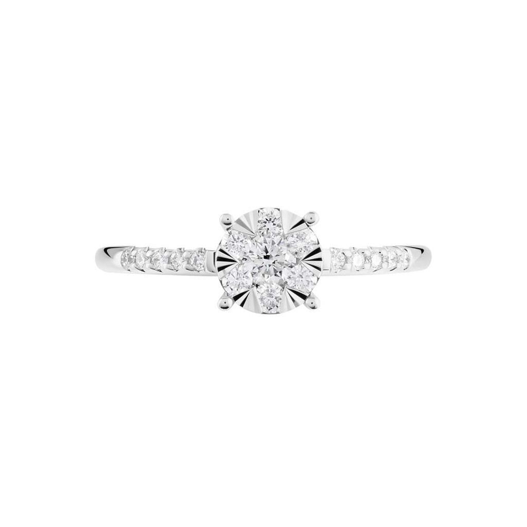 Damen Ring Weißgold 750 Diamant 0,3ct Petali  - Verlobungsringe Damen | OROVIVO