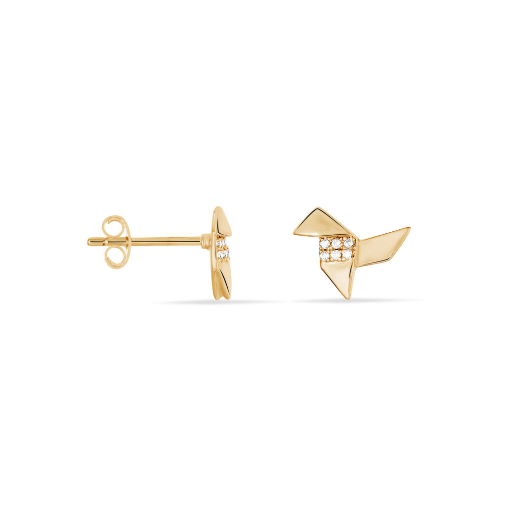 Boucles D'oreilles Plaque Or Oganita - Spannringe Damen | OROVIVO