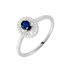 JAKKA Damen Ring Wei&szlig;gold 750 (18 Karat) Saphir Blau 0,44 ct