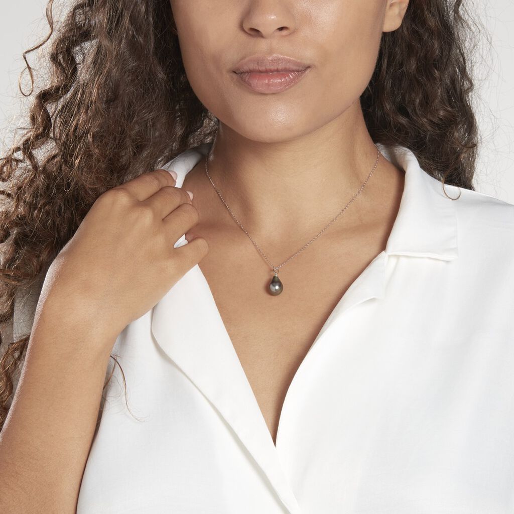 Pendentif Or Gris  Perle - Spannringe Damen | OROVIVO