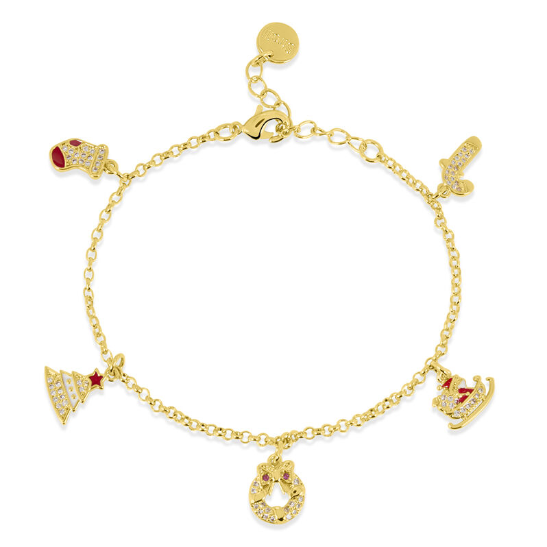 Bracciale Christmas Collection Ottone Dorato Cristallo - Spannringe Damen | OROVIVO