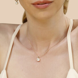 Damen Halskette Messing Gold vergoldet Zirkonia 6mm - Ketten mit Anhänger Damen | OROVIVO