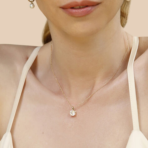Damen Halskette Messing Gold vergoldet Zirkonia 6mm - Halsketten Damen | OROVIVO