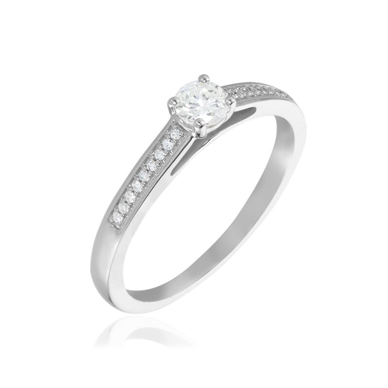 Bague Finella Platine Weiss Diamant Weiss Diamant - Spannringe Damen | OROVIVO
