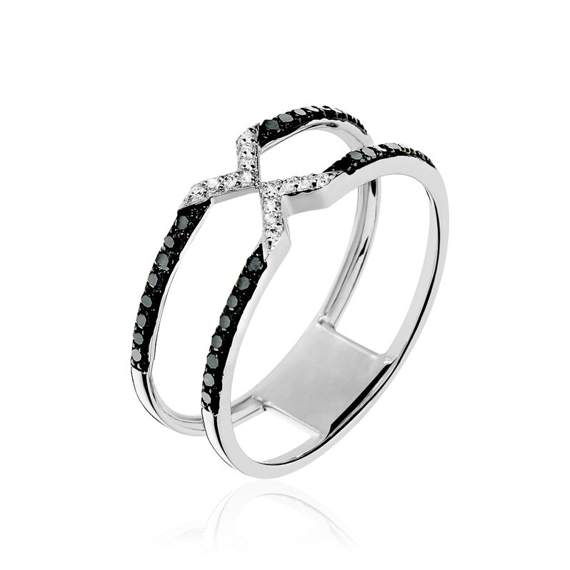 Bague Metisse Or Blanc Diamant - Spannringe Damen | OROVIVO