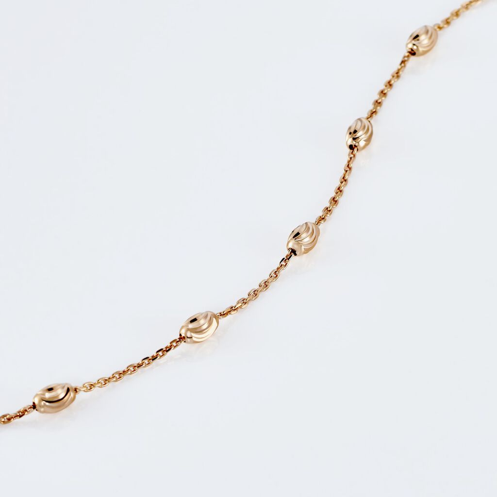 ANKER S DIA. KUGEL Damen Armband Silber rosevergoldet 925 Oval