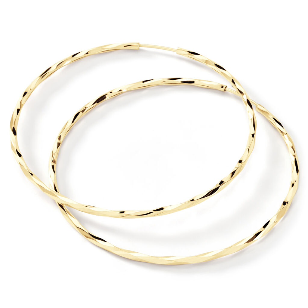 Damen Creolen Gold 375 Flextwist 5,3cm 50,00mm - Creolen Damen | OROVIVO
