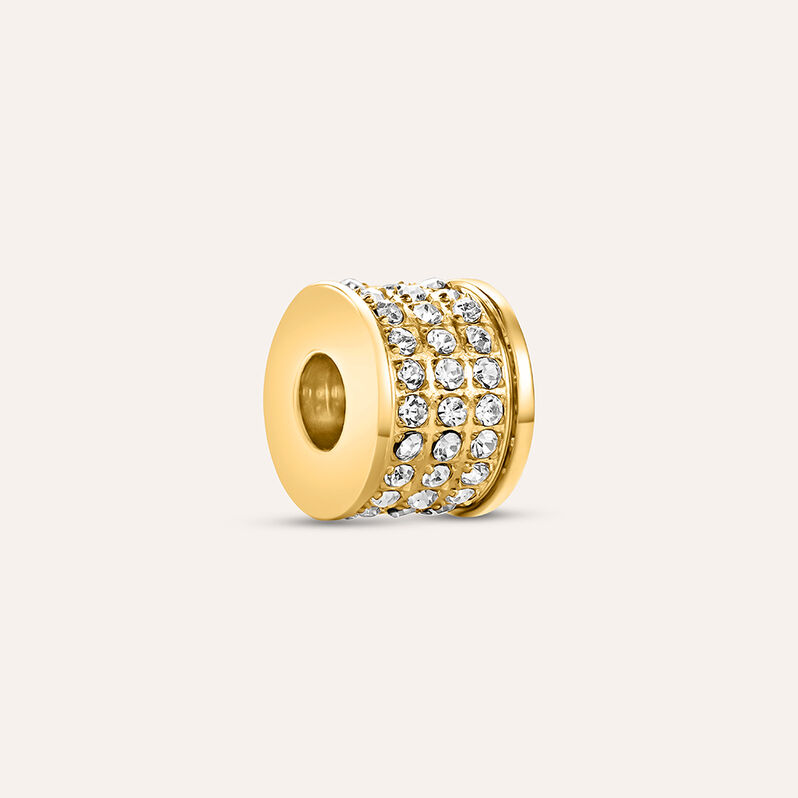 Bead Essential Code Acciaio Dorato Cristallo - Spannringe Unisex | OROVIVO