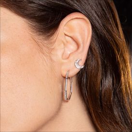 Damen Ohrstecker Silber 925 Zirkonia Mond - Ohrstecker Damen | OROVIVO