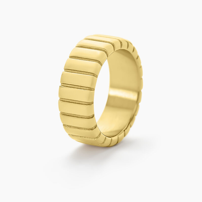 Bague Meghna Acier Jaune - Spannringe Damen | OROVIVO