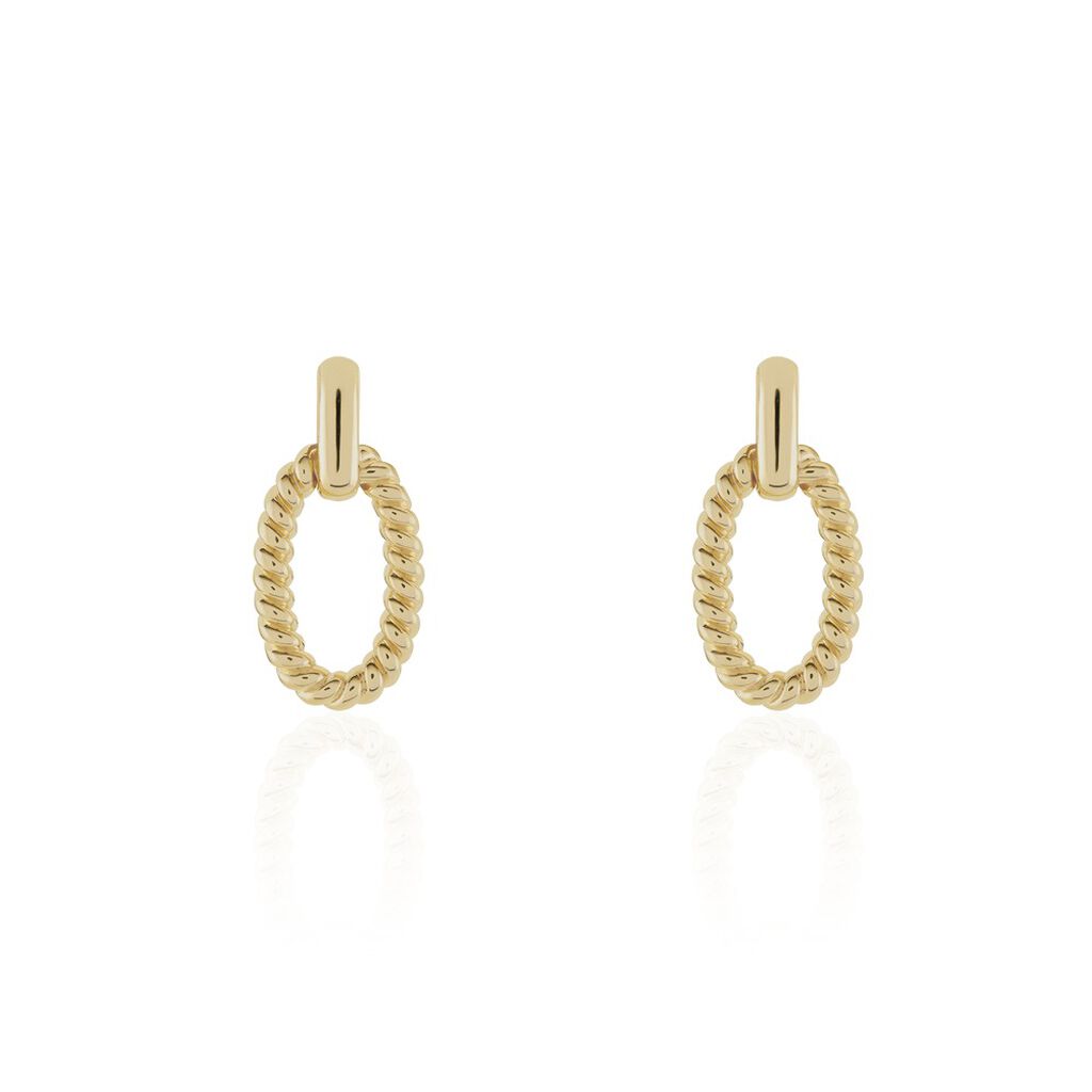 🦚 Damen Ohrstecker Lang Messing Gold plattiert, Ohrstecker ohne Stein