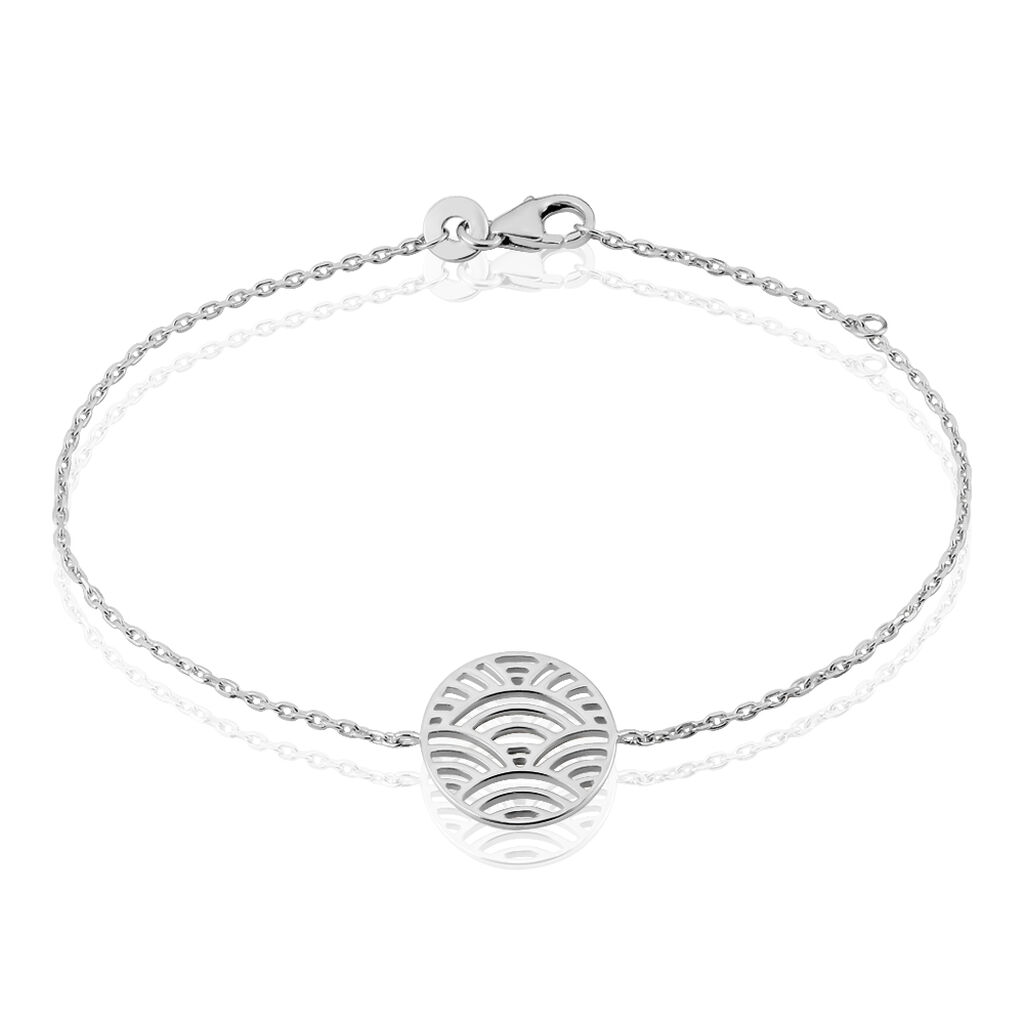 Bracelet Naelia Argent Cercle Vagues - Spannringe Damen | OROVIVO