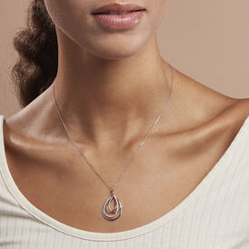 Damen Halskette Silber 925 Bicolor Zirkonia - Ketten mit Anhänger Damen | OROVIVO