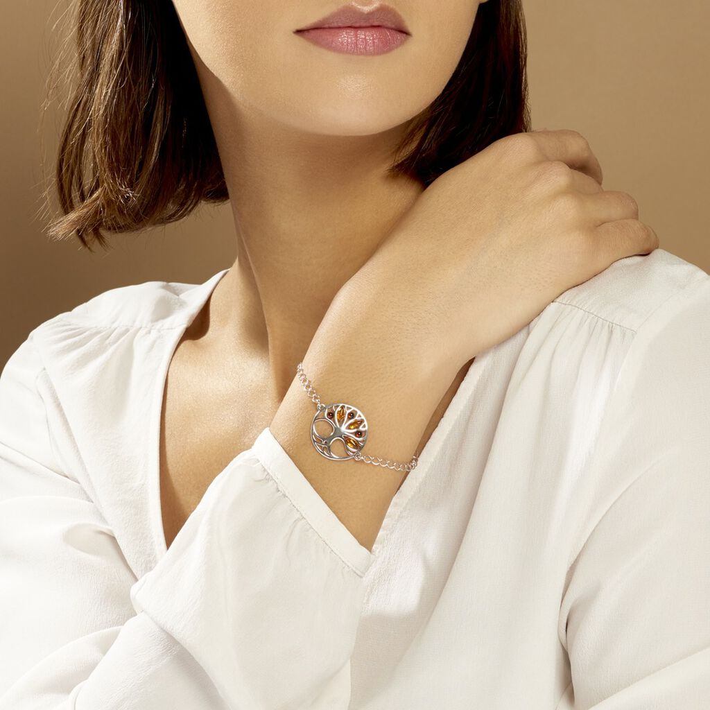 Bracelet Emma Argent Rhodie Arbre De Vie - Spannringe Damen | OROVIVO