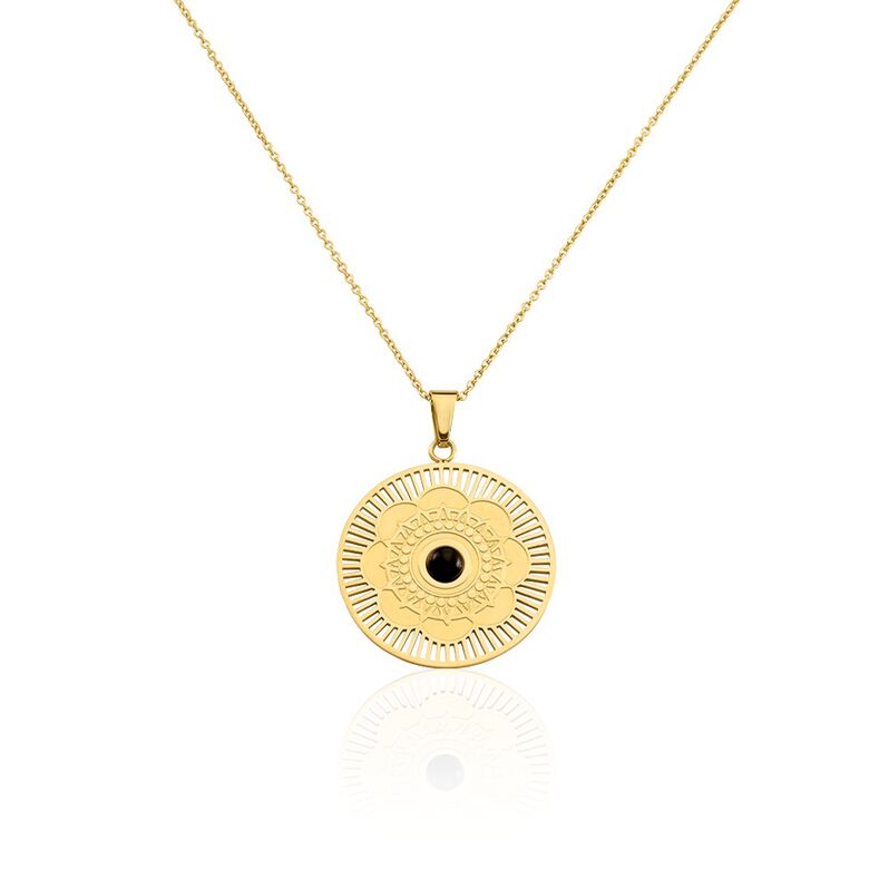 Collier Sautoir Acier Doré  Staffan Agate - Spannringe Damen | OROVIVO