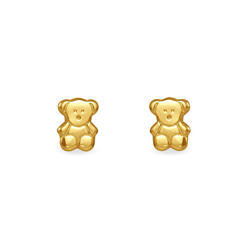 Boucles D'oreilles Puces Baptista Ours Or Jaune - Spannringe Kinder | OROVIVO