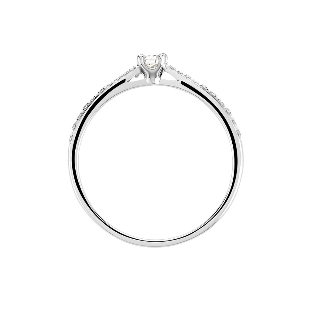 Bague Solitaire Hemera Or Blanc Diamant - Spannringe Damen | OROVIVO