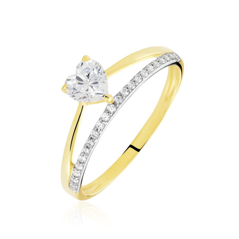 Damenring 375 Gold Zirkonia Mohira - Ringe mit Stein Damen | OROVIVO