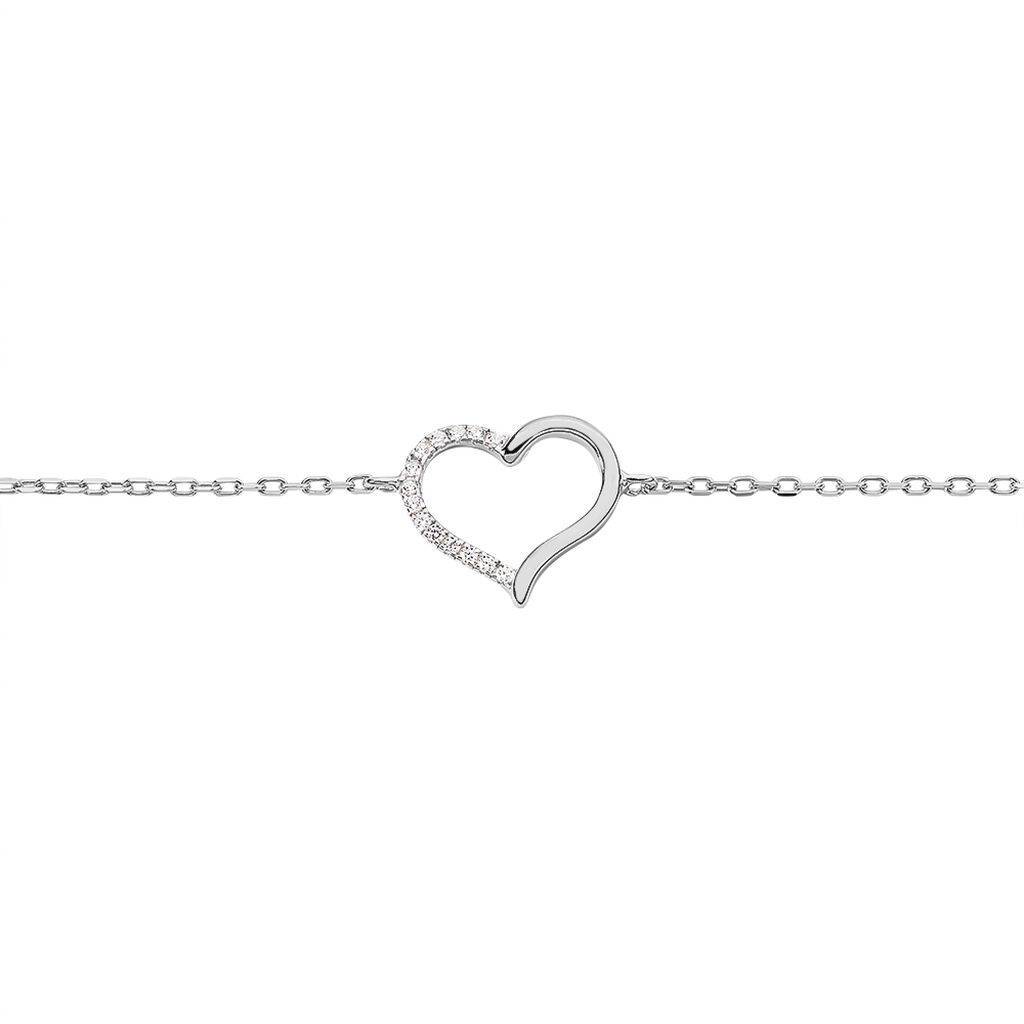 Damenarmband Silber 925 Zirkonia Herz - Armbänder mit Anhänger Damen | OROVIVO