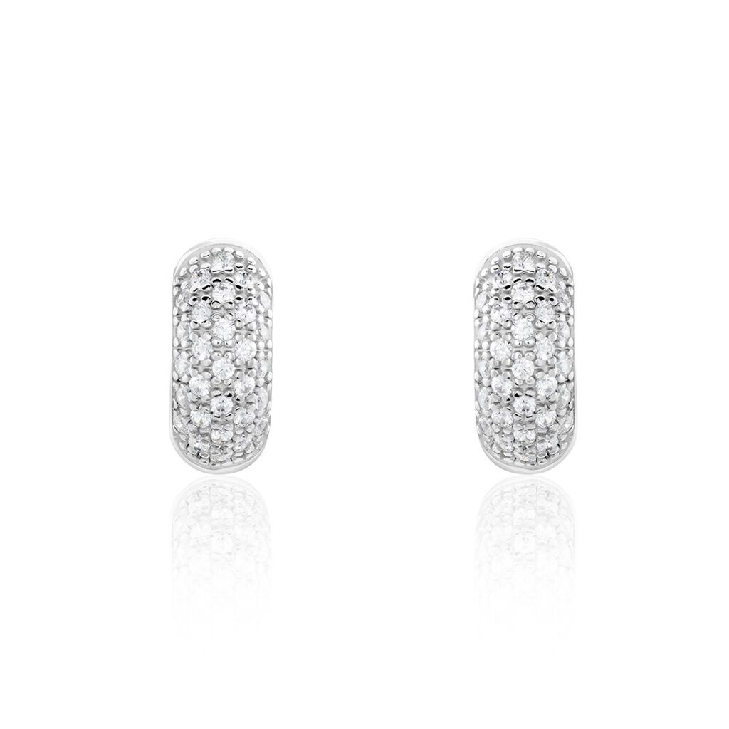 Damen Creolen Silber 925 Zirkonia  - Creolen Damen | OROVIVO