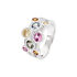 TORI Damen Ring Silber 925 Glas Blau 0,36 ct Kreis
