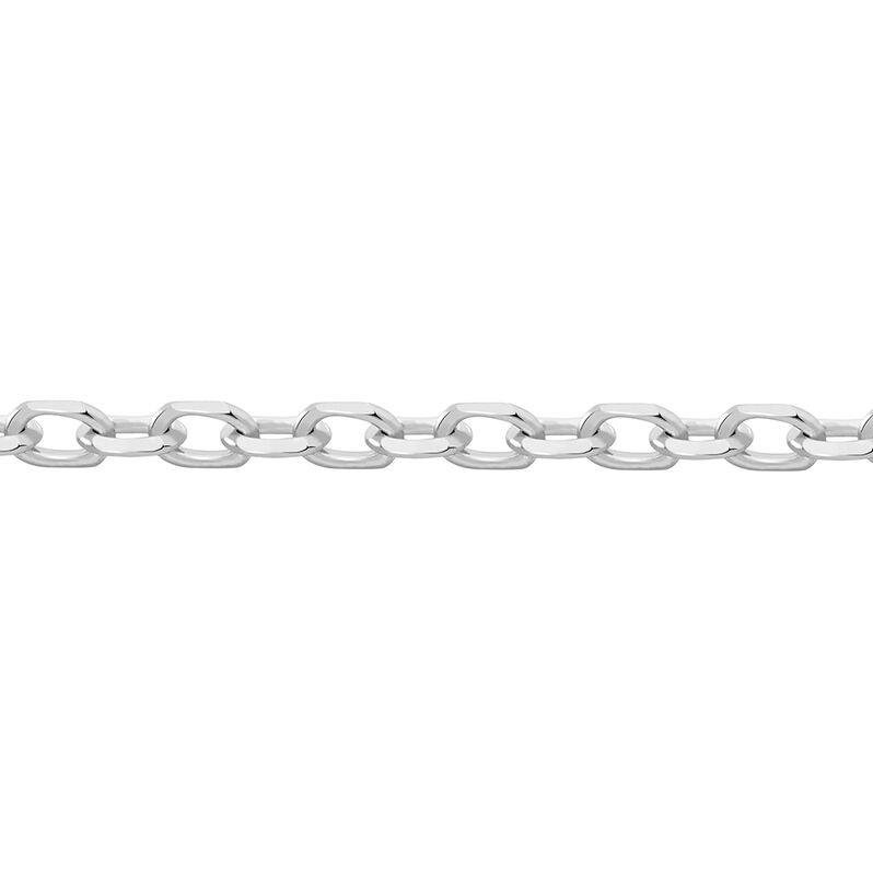 Chaîne Igoa Maille Forçat Diamantee Or Blanc - Spannringe Damen | OROVIVO