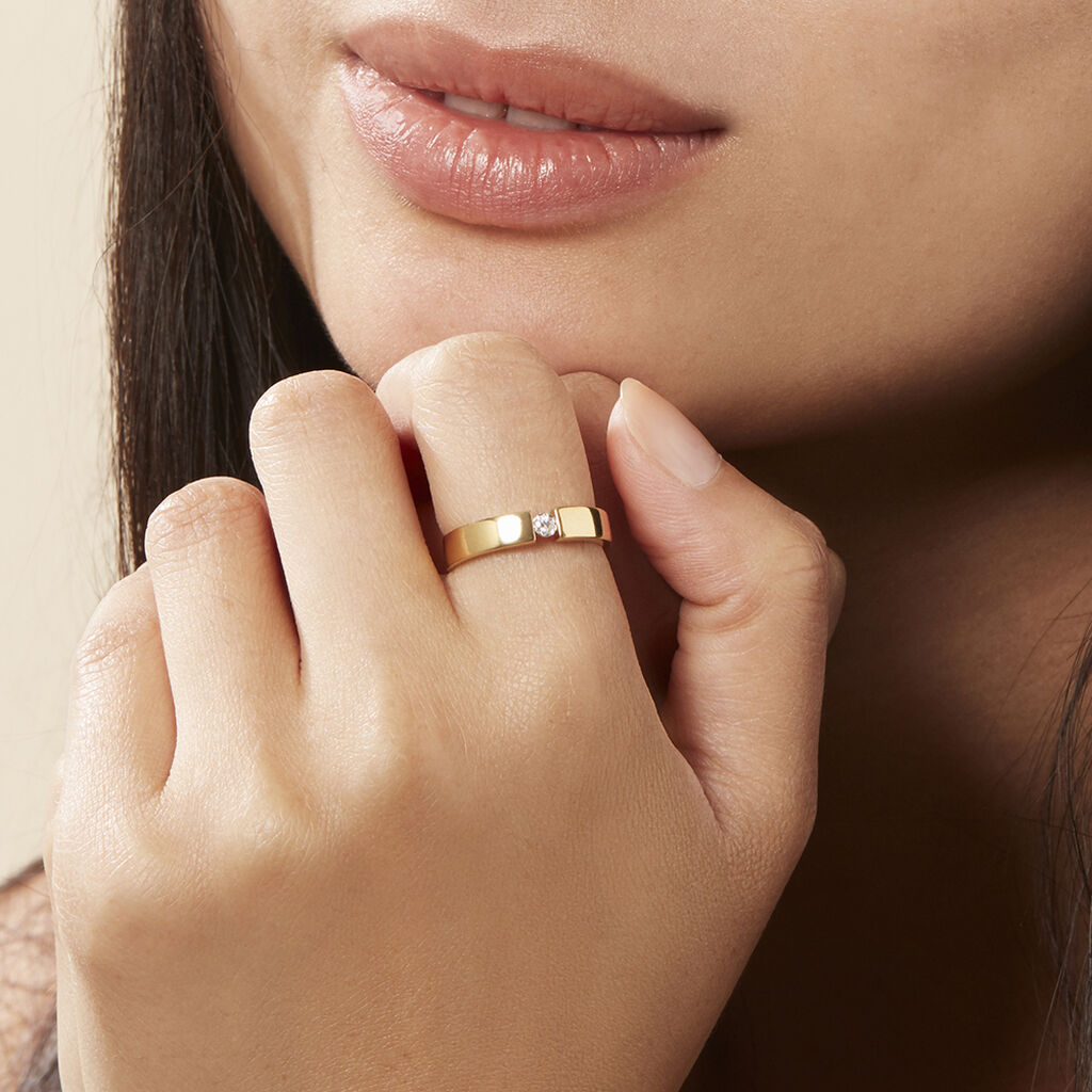 Spannring Gold 375 Diamant 0,04ct - Verlobungsringe Damen | OROVIVO