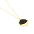 IAKKA Damen Collier Gold 375 (9 Karat) Onyx Schwarz Kreis