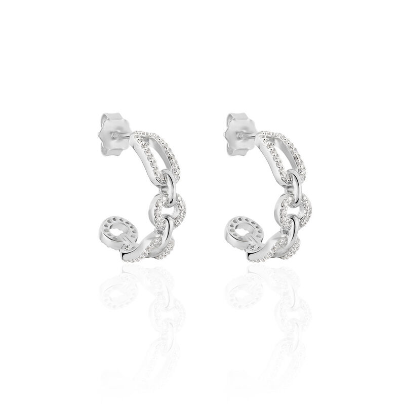 Boucles D'oreilles Argent Ela Pendantes  - Spannringe Damen | OROVIVO