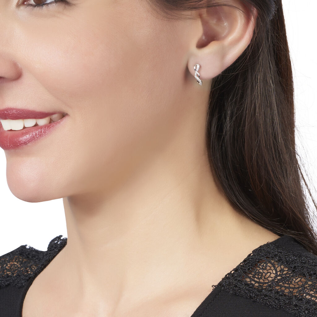 Boucles D'oreilles Or Blanc Anays - Spannringe Damen | OROVIVO