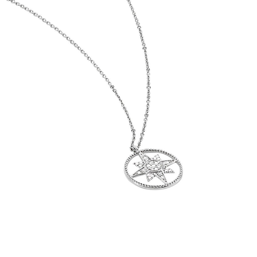 Collier Or Weiss Roanna Etoile Diamant - Spannringe Damen | OROVIVO